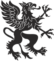 Black griffin facing right with talons for Websites for Writers - The Bestselling Author